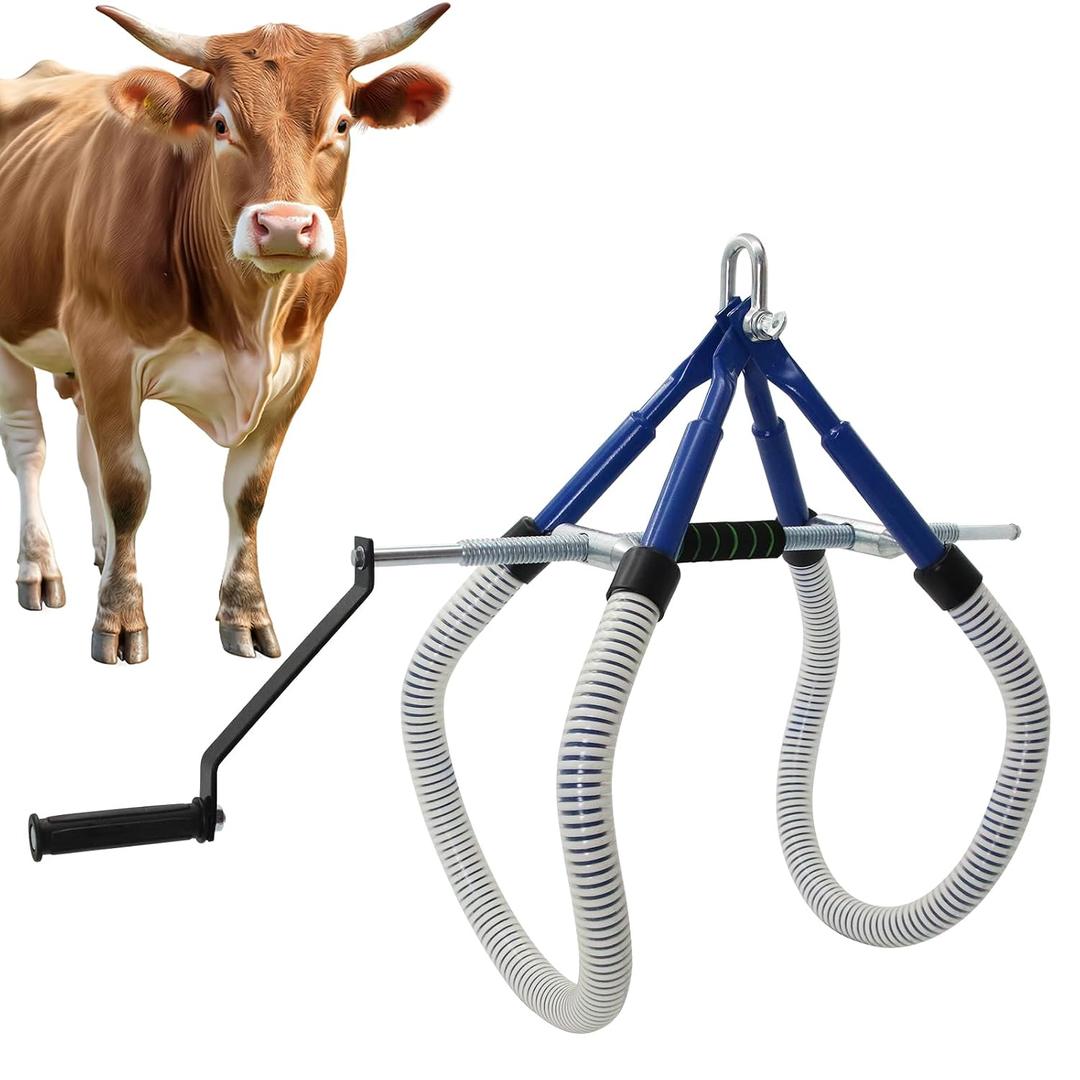4410LB Cow Hip Lift, Standard Reinforced Cattle Hip Lift OB Adjustable Lifting Farm Clamp with Non-Slip Rubber Tube for Calving Milking Birthing Lame Cow Lift Assist Devices