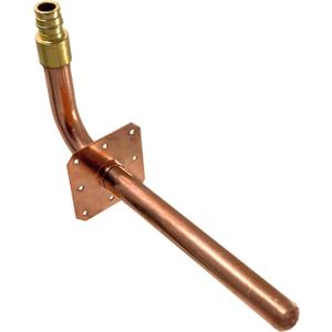 1/2 inch Pex A Expansion Stub Out Elbow with Flange 4 inch x 8 inch, F1960, Copper, 30-3-7=2X, 2 Pieces