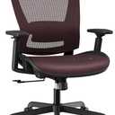 ELABEST Mesh Office Chair,Ergonomic Computer Desk Chair,Sturdy Task Chair- Adjustable Lumbar Support & Armrests,Tilt Function,Comfort Wide Seat,Swivel Home Office Chair (Red)