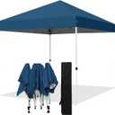 Northroad 8X8 FT Pop Up Canopy, Outdoor Instant Canopy Tent w/Carrying Bag, Portable Gazebo Shelter for Wedding Party,Commercial Event,Patio,Garden,BeachLake Blue