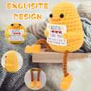 2 x Bestie Gifts Long Legged Duck, Birthday Christmas, Suitable for Bestie Women Friend BFF, Handmade Emotional Knitted Duck