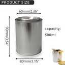 2 Pack Empty Metal Paint Cans with Lids,Paint Storage Containers for Leftover Paint,Empty Pint Paint Cans With Lids for DIY and Paint Storage and More