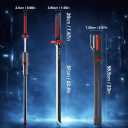 LED Light Up Sword 31.5", Neon Spark Blade 7-Color Glow with Sound Effects & Fog Mist, USB-C Rechargeable, Anime Cosplay Prop for Rave Party & Display, Kids & Adults (Black)