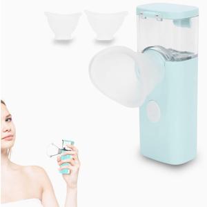 Portable Dry Eye Humidifier & Steamer - Eye Mist Sprayer for Moisturizing, Fast Steam, Makeup (Blue)