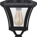 Outdoor Solar Lamp Post Light, WG4345Q-A Dusk to Dawn Bright Colored LED Waterproof 3-Inch Aluminum Post Light for Pole Deck Yard Garden Gates Patio Walkway, 18 x 7.68 x 7.68 inches