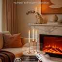 Homemory 24 Pcs Waxy Flameless Taper Candles with Remote, Flickering Battery Operated Taper Candle, Led Flameless Candlesticks Classic Tall Candles for Home, Wedding, Party, White, 9.6 inches