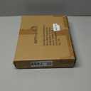 Vintage Desk Makeup Mirror, 11.9" L x 8" W Antique Gold Vanity Table Mirror, Metal Framed Scalloped Small Standing Mirrors with Beaded, 360 Adjustable Rotation for Tabletop, Bedroom