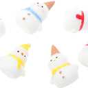 Artificial Snow Xmas Micro Landscape Decors Resin Crafts Snowman Ornaments Set for Christmas
