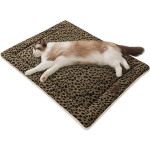 Cat Bed Rectangle Pet Bed Gift for Puppy and Kitten Calming Fluffy Pet Couch Sofa for Indoor Outdoor Soft Cat Beds with Double Sided use 15 * 23In Small cat Brown (Medium 15.7" x 23.6")