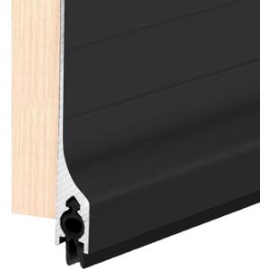 Door Metal Draft Stopper 28 inches Aluminum Mouse Blocker with Rubber Sweep Seal for Stop Under Doors Drafty Cover 1-1/8 inch Gap, 2"x28" Black