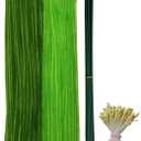 Harmoso 200pcs Green Pipe Cleaners Bulk - Flower Stamens, Leaves, and Stems for Crafting Realistic Handmade Flowers with Pipe Cleaners (12 x 0.24 inches)