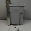 Knape & Vogt RS-PSW9-1-20-P 17 in. H x 8 in. W x D Steel in-Cabinet 20 Qt. Single Platinum Pull Out Trash Can