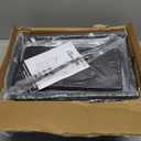 Furnulem Tall Night Stand with Charging Station and Led Light, Small Dresser with Open Shelf and 4 Storage Drawers, Black Side Table Fabric Nightstand for Bedroom, Entryway, Bedside Furniture | and Led Light, Open Shelf, 4 Storage Drawers, for Bedroom, Entryway