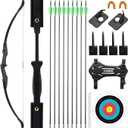 LWANO Bow and Arrow Set for Adults - Archery Takedown Recurve Bow Set for Beginners and Youth, Left & Right Handed