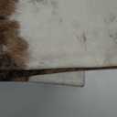 Exquisite Cowhide Rug, 4.6 x 5.2 ft Faux Cowhide for Living Room Bedroom, Cow Print Rug for Wall, Non-Slip, Camel White