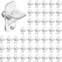 50 Pcs Clear Plastic Cabinet Shelf Holders - 1/4 Inch Pegs for Kitchen, Wood Shelving, Bookcase - Furniture Support Pin Replacement Clips