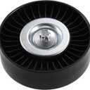 uxcell Drive Belt Tensioner Assembly Accessory Idler Pulley Tightener Pulley No.2712060019 for Mercedes-Benz C 230 2002-2005 Black Metal