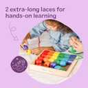 Melissa & Doug Primary Lacing Beads - Educational Toy with 30 Wooden Beads and 2 Laces for Toddlers, Fine Motor Skills Lacing Toys for Toddlers and Kids Ages 3+