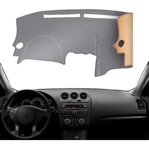 KEYOOG Dashboard Cover Dash Mat Fit for Ni-ssan Altima 2012-2007 (L32 Body Code,Without HUD Models),Car Dash Board Mat Anti-Glare Carpet,Non-Slip Pad Sunshield Protector (Grey) (Gray)