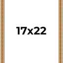17x22 Frame Gold Ornate Vintage Antique Picture Frame Solid Wood | 1.25 Inch Moulding Width | with UV Acrylic Plexiglass, Foam Board Backing & Hanging Hardware Included