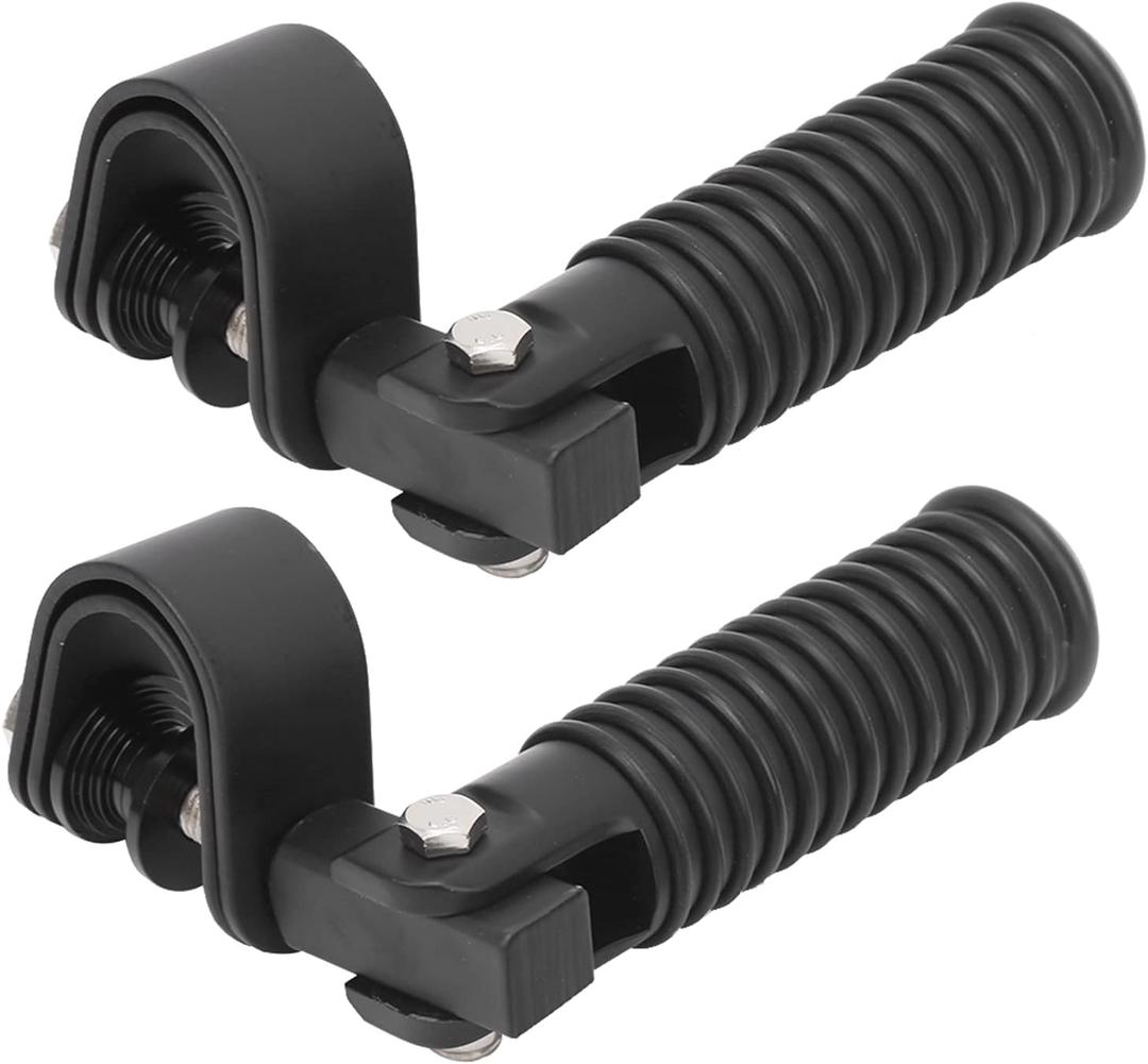 SIXRUN Motorcycle Foot Pegs Clamp Footrest Mount Engine Crash Bar (Black), SIXRUNgognsf3hym-11