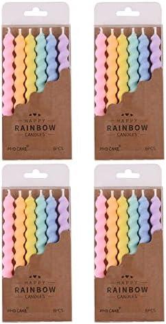 Click to see full view
6 Pieces Birthday Spiral Pastel Color Candles, Spiral Pastel Cake Candles Cupcake Candles, Small Pastel Cake Candles in Holders for Birthday Wedding Party Cake Decorations (Multi Colour)