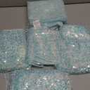 MoKoHouse 6 PCS Mermaid Sequin Table Runner 12 x 72 Inch Blue Iridescent Table Runners for Little Mermaid Party Decorations