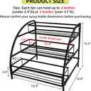 Cididu Coffee Syrup Organizer Rack, 9-12 Bottles Syrup Stand Holder for Countertop, 3 Tier Metal Small Wine Rack, Bottle Storage Shelves for Coffee Bar Station, Kitchen, Spice, Soda, Dressing