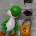 The Super Mario Galaxy Movie 5 Action Figures Series 1 Yoshi Figure with Hat, Sunglasses, and Satchel Accessories - Premium Details 20 Points of Articulation
