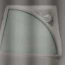 STORE FIXTURES DIRECT Corner Tempered Glass Panels for Displays, Quarter Round Glass Shelving, 14" W x 14" L x 3/16" Thick, 4 Pack