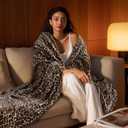 BEDELITE Fleece Blanke for Couch & Bed, Luxury Plush Cozy Fuzzy Blanket, Throw 50"x 60", Dark Brown