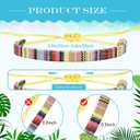 Yinkin 50 Pcs Boho Surfer Bracelet for Men Women Summer Beach Anklet Bracelet Waterproof Braided Bracelets Handmade Adjustable Bracelets Colorful Thin String Rope Jewelry for Festival Accessories