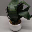 Beebel Artificial Snake Plant 22 Inch Fake Sansevieria Fake Agave Potted Plants Plastic Greenery for Home Garden Office Store Decoration 12 Leaves (Green)