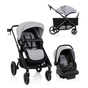 Evenflo Transformer Stroller to Wagon Travel System w/LiteMax NXT Car Seat