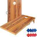 Solid Wood Premium Corn Hole Outdoor Game Set, 2 Regulation and Waterproof Cornhole Game Boards, with 8 Toss Bags, Perfect for Outdoor Indoor