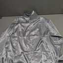 Men's Luxury Shiny Silk Like Satin Button Up Dress Shirts Slim Fit Long Sleeve Nightclub Party Disco Prom Shirts L