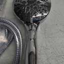 Handheld Shower Head with on off Switch&Built-in Power Spray,7-Setting High Pressure Spray Shower Wand with 79in Long Hose&Bracket and Extra Adhesive Shower Holder for Lower Mount,Chrome (Silver)