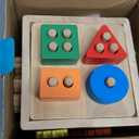 Wooden Activity Cube | Montessori Toys for 1 2 3 Year Old Toddlers | One Year Old 1st 2st First Birthday Gift | Educational Toys for 12+ Months Baby Boys Girls | Bonus Sorting & Stacking Game (Blue)