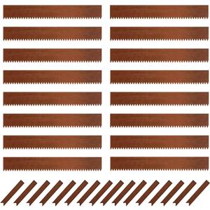 16 Pack Cor-Ten Steel Landscape Edging with Rust Patina Finish, 40" L x 6" H Strips, 53FT Total Steel Lawn Edging for Lawn, Garden, Flowerbed
