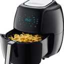 GoWISE USA GW22731 5.8-Quarts 8-in-1 Electric Air Fryer XL + 50 Recipes for your Air Fryer Book (Black), 5.8-QT