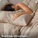 Bedsure Muslin Duvet Cover King Size - 100% Cotton 3-Layer Gauze Duvet Cover PureWoven Ultra-Soft & Breathable Bedding Set with Zipper Closure and 8 Corner Ties (Light Brown, King, 104"x90")