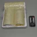 H-BLOSSOM Flickering Flameless Candles Ivory Real Wax Pillar with Embedded String Lights LED Candles Battery Operated with Cycling 5H Timer Set of 3 (3" x 4"/5"/6") (Ivory)