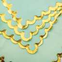 2 x LIYH 200Pcs Green Napkins Cocktail Napkins 2 Ply Paper Disposable Floral Party Napkins Gold Scalloped Edges Table Cloths for Bridal Shower Birthday Party Christmas New Year