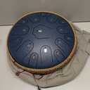 Steel Tongue Drum-QingShi 15 Notes 14 Inch Steel Drum Instrument for Adults, Steel Handpan Drums with Handpan Drum Mallet, Music Book and Carry Bag, C Major (Navy Blue)