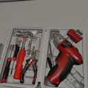 Hi-Spec 19pc 3.6V USB Small Power Screwdriver & Home DIY Tool Kit Set. Cordless & Rechargeable Electric Screwdriver and Compact Hand Tool Box Set,Red