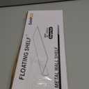 Danpoo Adhesive Floating Shelf for Wall Storage, Metal Wall Shelf for Bedroom/Living Room/Kitchen/Bathroom, Display Shelf for Collectibles(Silver, 12")