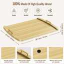Noodle Board Stove Cover - Stove Top Covers with Handles for Gas Electric Stove - Wooden Range Covers Protector for Stovetop Sink Oven RV Serving Tray - 29.3"x22" (Natural), One Size