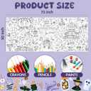 2 x Halloween Giant Coloring Poster/Tablecloth - Halloween Crafts for Kids - 30 x 72 Inches Jumbo Coloring Banner Kids Games Gifts Activities Decor Party Favors | Merch for Girls
