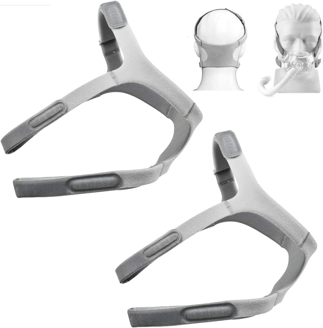 Amara View Headgear, 2-Pack Replacement CPAP Headgear Strap for Amara View Full Face Mask, Standard (Without Mask)