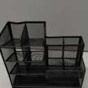 Marbrasse Mesh Pen Holder for Desk, Multi-Functional Pencil Organizer with Drawer, Desk Organizers and Accessories for Office Art Supplies (Black)